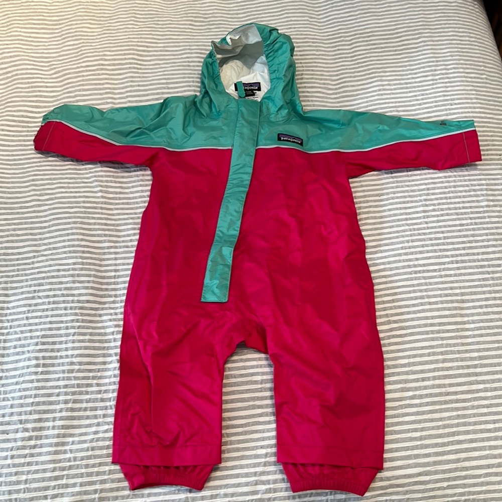 Patagonia baby girl waterproof shell suit